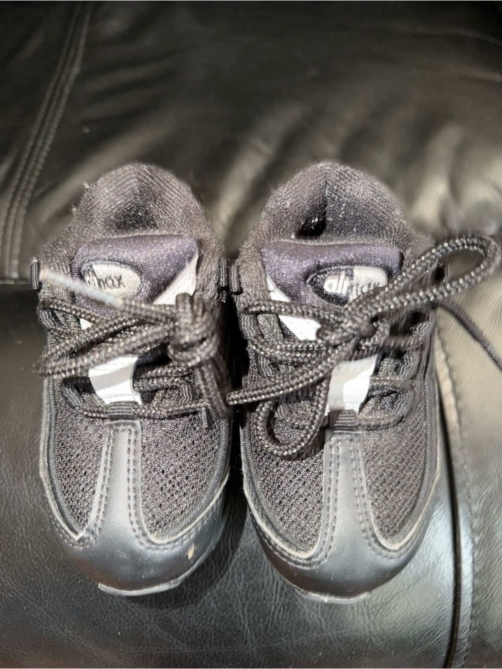 Nike Kids Black Mesh & Synthetic Lace-Up Sneakers